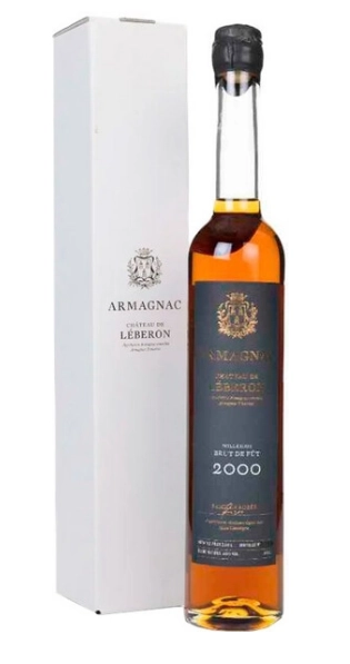 Арманьяк Chateau de Leberon Millesime Brut de Fut gift box 46%  2000  500 мл