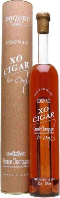 Коньяк Drouet Cigar Grande Champagne XO  in gift box  700 мл