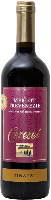 Вино Tinazzi  Coresei  Merlot  Trevenezie IGP  Коресей Мерло 2019 750 мл