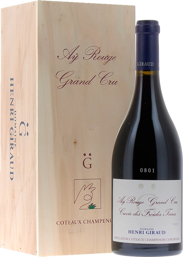 Вино Henri Giraud  Cuve des Froids Terres  Ay Rouge Grand Cru  Coteaux Champenois gift box  2016      750 мл