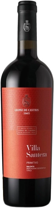 Вино Leone de Castris  Villa Santera Primitivo Salento IGT  Вилла Сантера Примитиво 2020 750 мл