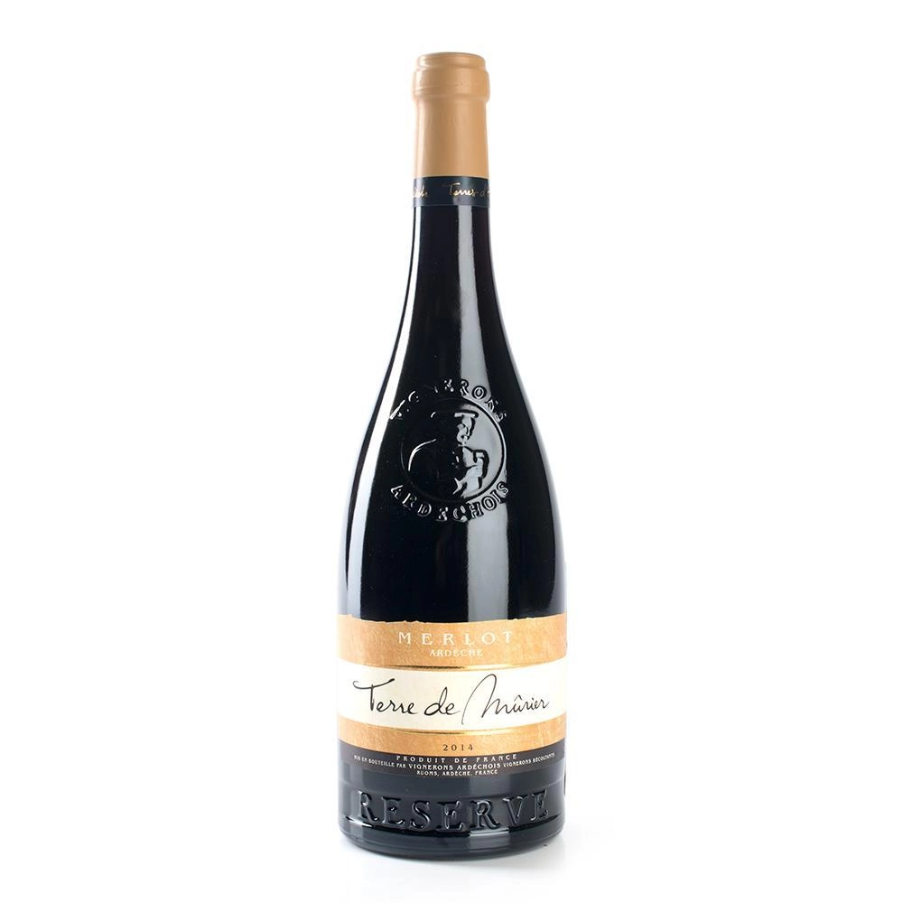 Вино Vignerons Ardechois  IGP Ardeche Merlot Terre de Murier Винеронс Ардэшуа  IGP Ардеш Мерло Тер де  Муриер 2015 750 мл