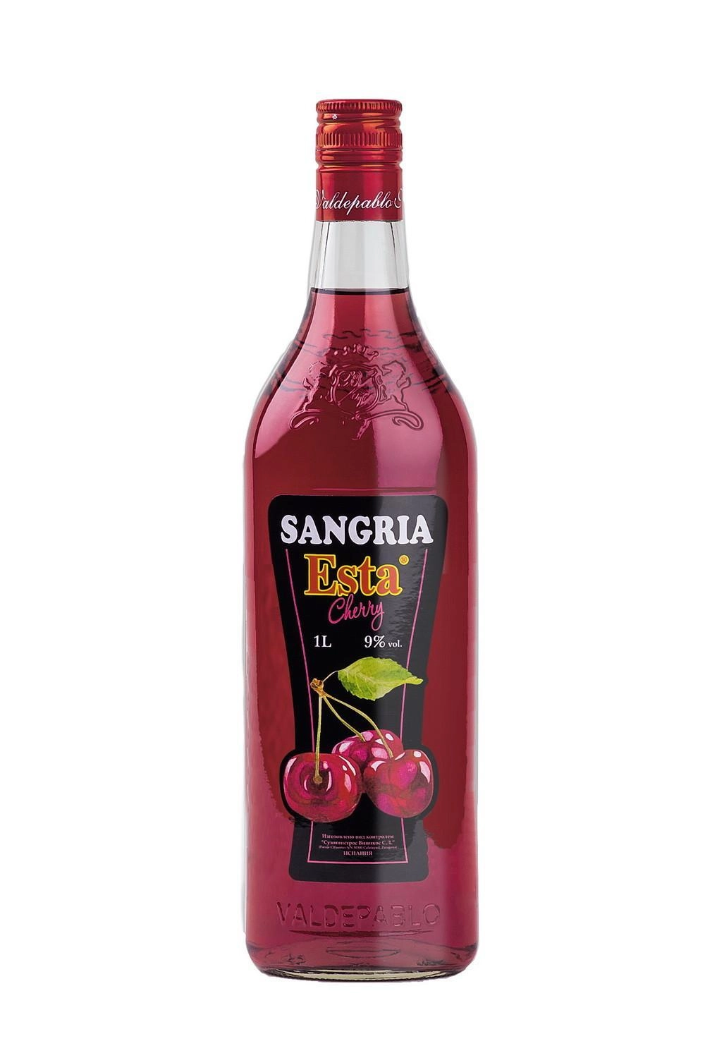 Напиток винный "Сангрия Эста Вальдепабло со вкусом вишни"(Sangria Esta Cherry) 9% 1л