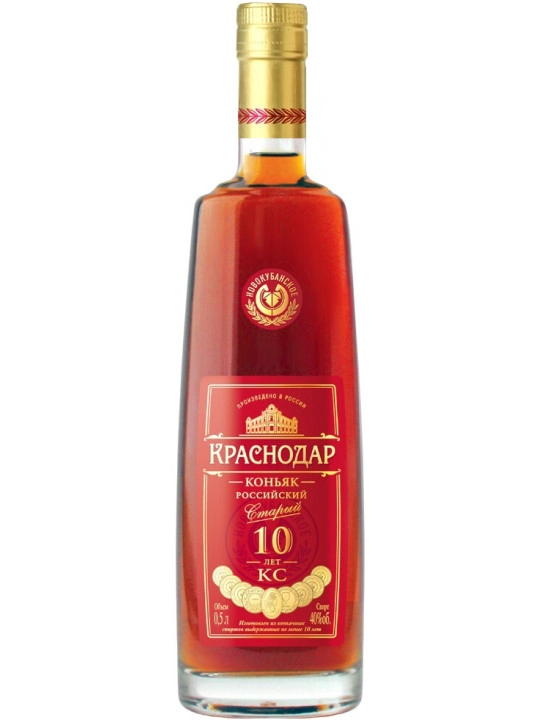 Коньяк Краснодар КС 10 лет 500 мл 40 %