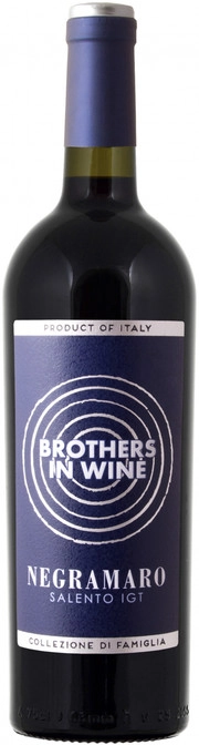 Вино  Brothers in Wine Negroamaro Salento IGT   Бразерс ин Вайн  Негроамаро  750 мл