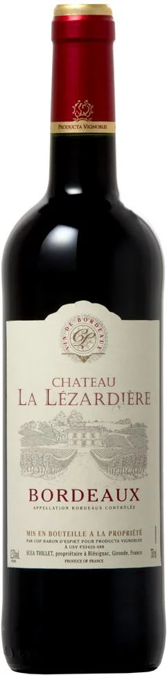 Вино Chateau La Lezardiere Bordeaux AOC Шато Ля Лезардьер 2009 750 мл
