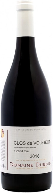 Вино  Dubois et Fils Clos de Vougeot Grand Cru  Дюбуа э Фис  Кло де Вужо Гран Крю  2019  750 мл