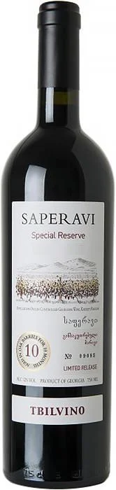 Вино Tbilvino, "Special Reserve" Saperavi, ТБИЛВИНО СПЕШЛ РЕЗЕРВ Саперави 2014 г., красное сухое, 0,75л.