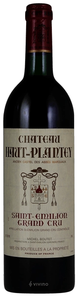 Вино Château Haut Plantey  St Emilion GC  red  2019 750 мл