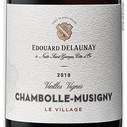 Вино Edouard Delaunay Chambolle-Musigny Le Village red dry  2019 750 мл