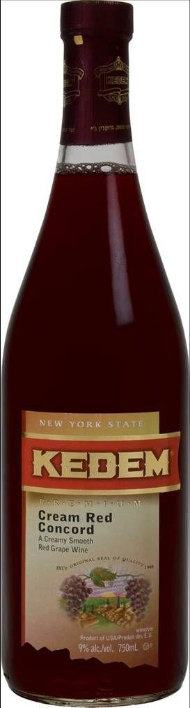 Вино столовое Cream Red Concord Kedem 750 мл