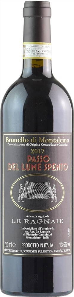 Вино Le Ragnaie Passo del Lume Spento Brunello di Montalcino  Ле Рагнайе Пассо дель Луме Спенто Брунелло ди Монтальчино 2017 750 мл