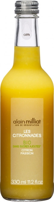 Напиток   Alain Milliat Les Citronnades  Citron-Passion  Ален Мия   Ле Ситронад Лимон  Маракуйя  330 мл