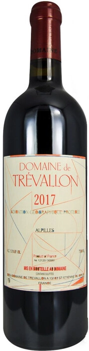 Вино  Domaine de Trevallon  Rouge Alpilles IGP Домен де Треваллон  Альпий Руж 2017 750 мл