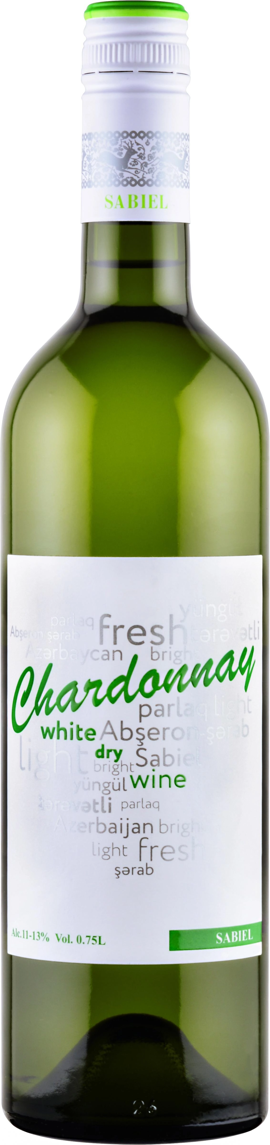 Вино Absheron-Sharab Sabiel  Chardonney  Абшерон-Шараб  Сабиэл  Шардоне 750 мл