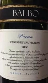 Вино Balbo Cabernet Sauvignon  Reserva    2015  750 мл