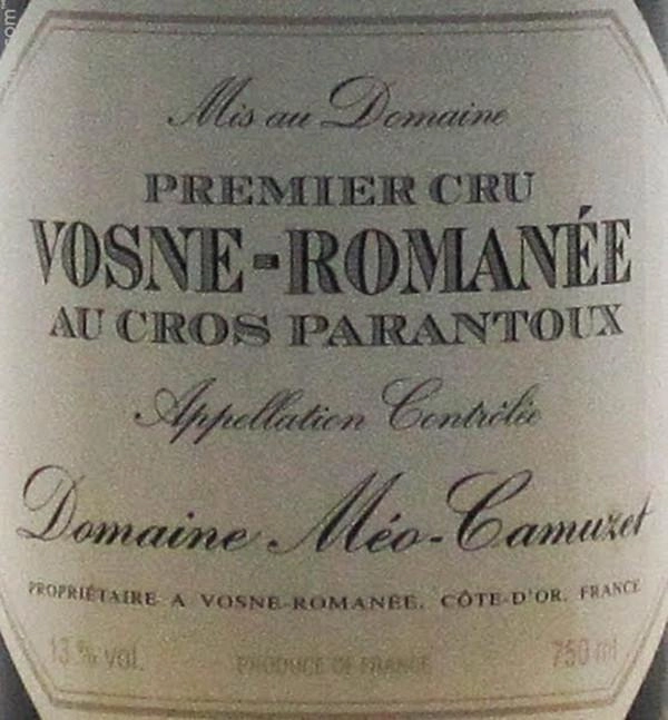 Вино Domaine Meo-Camuzet Au Cros-Parantoux Vosne-Romanee Premier Cru AOC  2018 750 мл