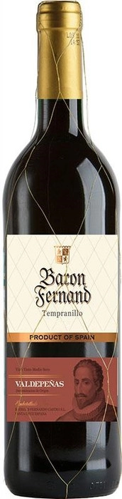 Вино Baron Fernand Tempranillo  Semiseco  La Mancha DO  750 мл