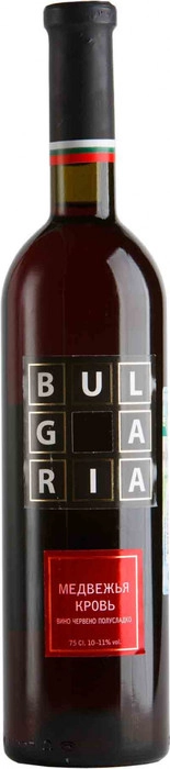 Вино La Vinchi   Ла Винчи  Медвежья Кровь   красное полусладкое  750 мл