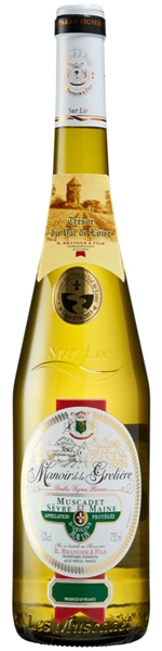 Вино Manoir de la Greliere Muscadet Sevre et Maine Sur Lie Мануар де ля Грельер Мюскаде Севр э Мэн Сюр Ли 2018 750 мл