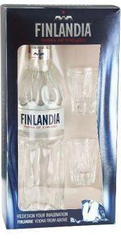 Водка Finlandia  gift box with 2 shot glasses    700 мл