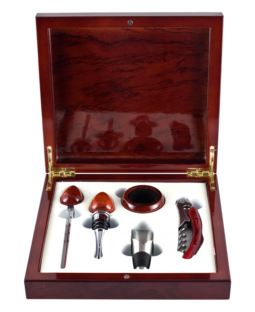 Подарочный набор Agap  Coffret laque Bois de rose 5 accessoires Подарочный набор деревянный 5 аксессуаров