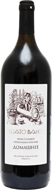 Вино Юровский винзавод Шато Вано Домашнее красное полусладкое 1500 мл