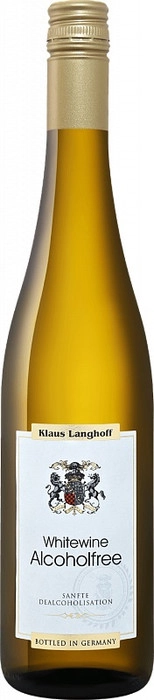 Вино Klaus Langhoff, Alkoholfreier Weisswein  Клаус Лангхофф, Безалкогольное белое 750 мл