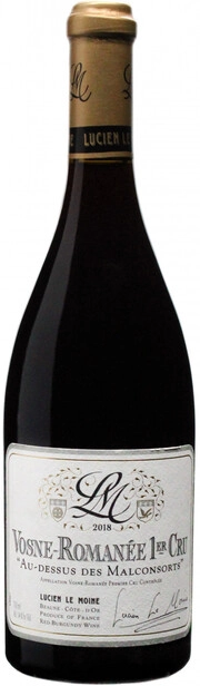 Вино Lucien Le Moine Vosne-Romanee 1er Cru  Au-Dessus des Malconsorts AOC Люсьен Ле Муан Вон-Романе Премье Крю О-Десю де Мальконсор 2018 750 мл