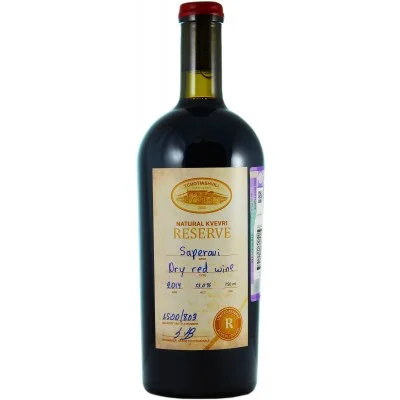 Вино Tchotiashvili Natural Kvevri Reserve Saperavi 2019  750 мл
