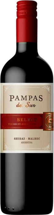 Вино Pampas del Sur  Select Shiraz-Malbec  Пампас дель Сур  Селект Шираз-Мальбек красное сухое 2019 750 мл