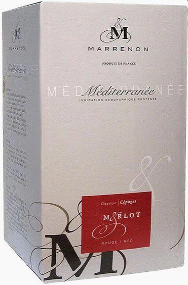 Вино Merlot Mediterane IGP, «Мерло Медитеране ИГП», 2017 г., 13,5%, 5,0 л