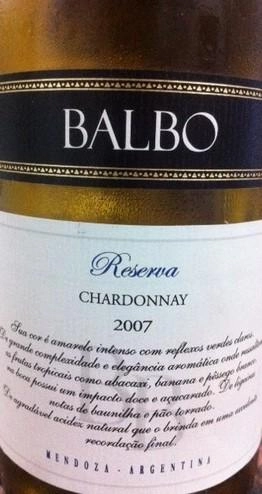 Вино  Balbo  Оак   Chardonnay Reserva  Бальбо  Оук  Шардонне  Резерва   2016  750 мл