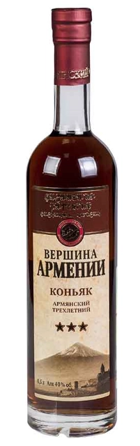 Коньяк Вершина Армении трёхлетний 40% 500 мл