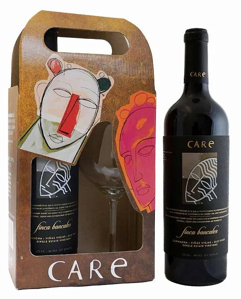 Вино Bodegas Anadas Care Finca Bancales Carinena DO gift box + glass  2021  750 мл
