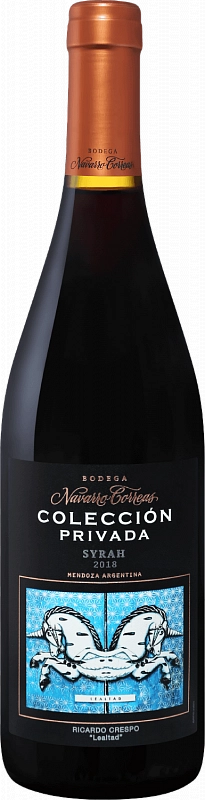 Вино Вodega Navarrо Correas Coleccion Privada Syrah  Mendoza DO  Бодега Наварро Корреас Колексьон Привада Сира  2019 750 мл