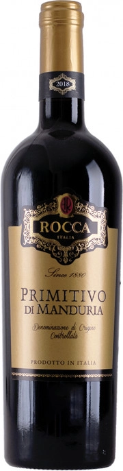 Вино Rocca    Primitivo di Manduria DOC  Рокка   Примитиво ди Мандурия  2018  750 мл