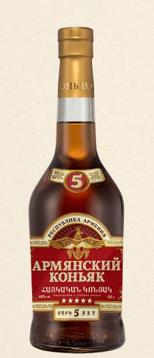 Коньяк Аркон выдержка 5 лет  500 мл