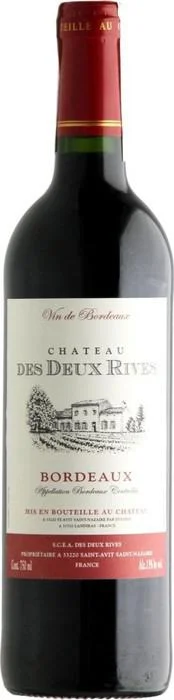 Вино Chateau de Deux Rives Bordeaux AOC  Шато де Де Рив   2015 750 мл