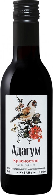 Вино "Адагум"  Красностоп  Кубань ЗГУ   красное сухое 187  мл