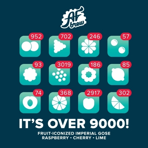 Пиво  AF Brew  It’s Over 9000!   Raspberry • Cherry • Lime   АФ Брю Итс овер 9000! Малина Вишня  Лайм ж/б 330  мл