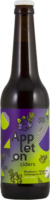 Пивной напиток с яблочным соком  Appleton  Blueberry Rosemary Lemongrass & Mint  Эпплтон   черника, розмарин, лемонграсс и мята   500 мл