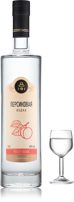 Водка ПЕРСИКОВАЯ ТМ А301,  алк.40% 500 мл