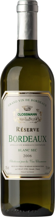 Вино Clossmann Reserve Blanc Bordeaux AOC Клоссманн Резерв Блан  Бордо AOC  2006  750 мл