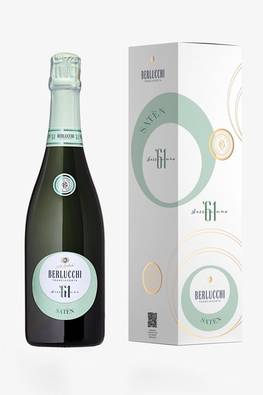 Игристое вино Guido Berlucchi  61 Franciacorta Saten DOCG gift box  750 мл