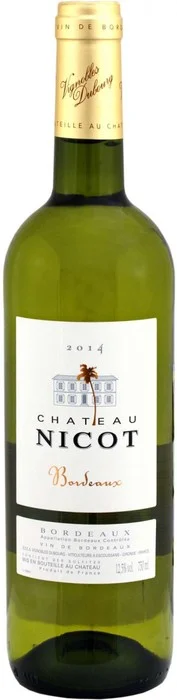 Вино Chateau Nicot Blanc, Bordeaux AOC    Шато Нико, 2014  750 мл