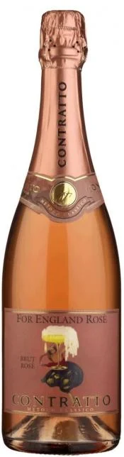 Игристое вино Contratto, "For England" Rose, Brut Rose, 2008, 750 мл/ "Фо Ингланд" Розе, Брют Розе, 2008