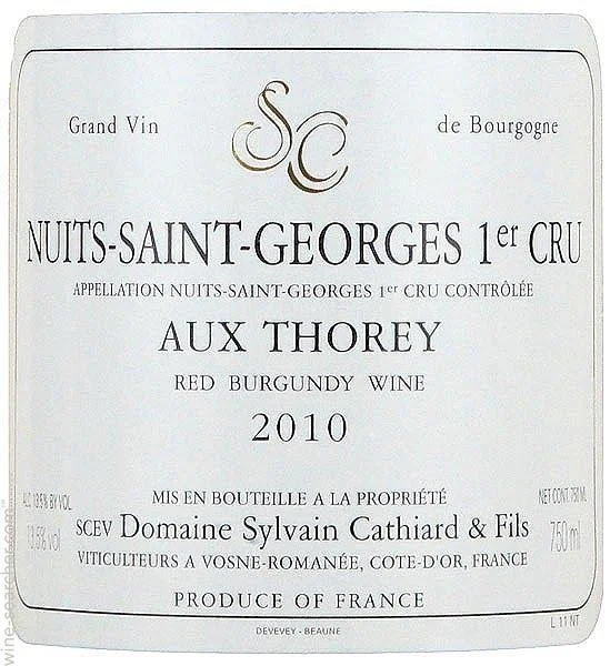 Вино Domaine Sylvain Cathiard & Fils Aux Thorey Nuits-Saint-George Premier Cru AOC Домен Сильвэн Катьяр э Фис О Торэ Нюи-Сен-Жорж Премье Крю 2011 750мл