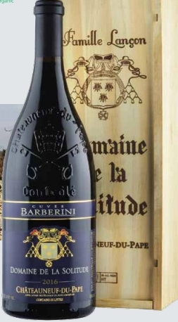 Вино Domaine de la Solitude  "Barberini" Rouge  Chateauneuf-du-Pape AOC wooden box   1500 мл