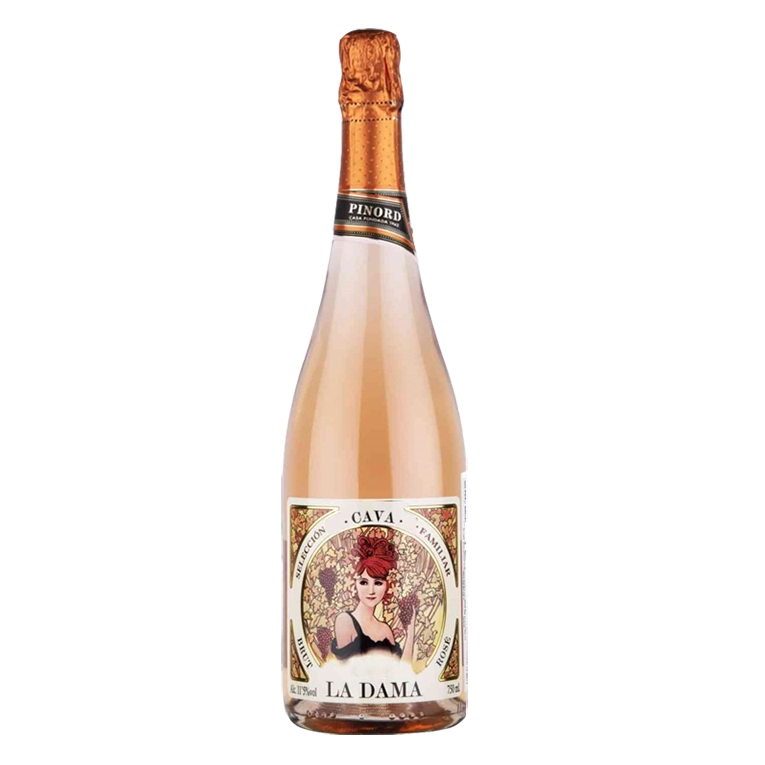 Игристое вино Cava DO La Dama  Rose   brut  750 мл 11,5 %